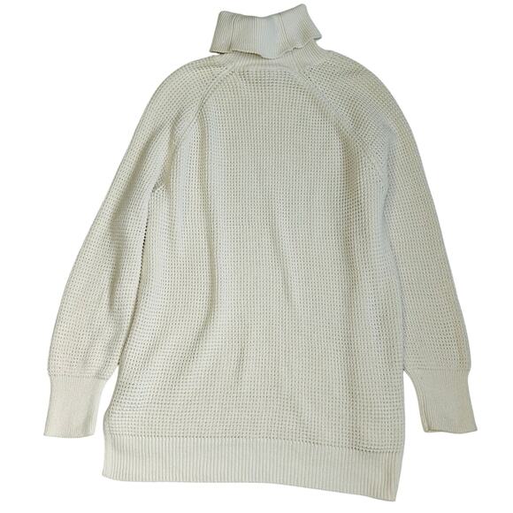 Michael Kors Knit Sweater Turtleneck Off White Chunky Warm Long Sleeve Medium - Picture 2 of 7